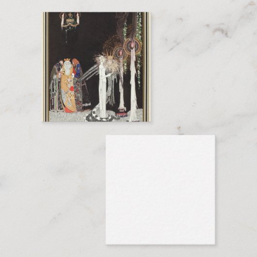 日の東と月の西のケイ・ニールセン スクエア名刺 (正面/裏面)