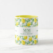 日の流れを絞るモノグラムの マグカップ (中央)