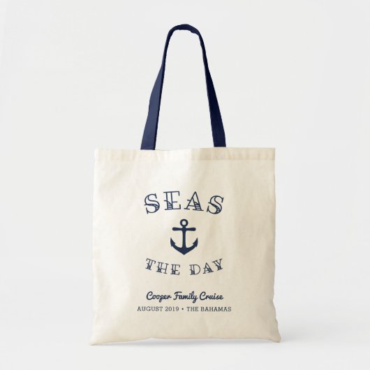 日の海 |家族パーソナライズされたの休暇 トートバッグ (正面)