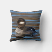 日の照った海にかわいいバッファヘッドアヒル クッション (裏面)