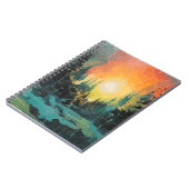 日の素晴らし出が山の風景 ノートブック (左側)