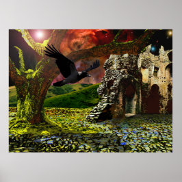 日の終了…最後の木。 ポスター