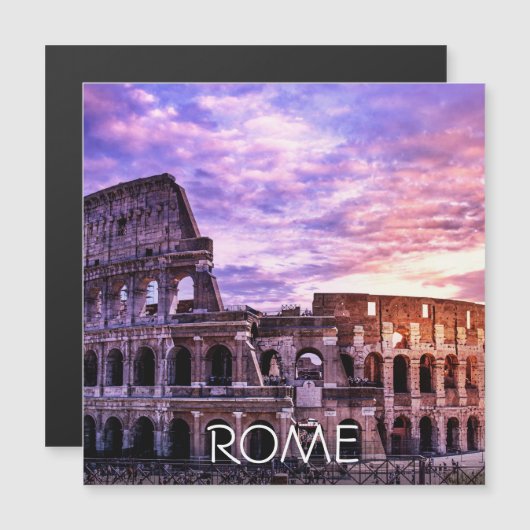 日の絵画入りマグネットでローマのコロシアムの (正面/裏面)