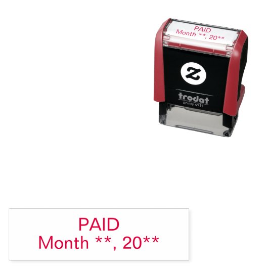 日の線を特徴とする自己カスタム印付け支払済スタンプ セルフインキングスタンプ (インサイチュ)