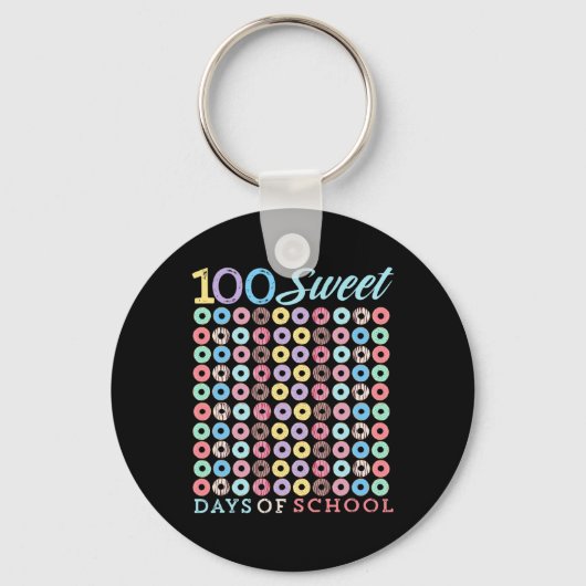 日の通学ドーナツ100日目かわいい通学 キーホルダー (正面)