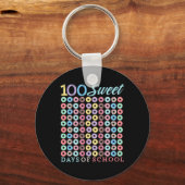 日の通学ドーナツ100日目かわいい通学 キーホルダー (正面)