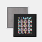 日の通学ドーナツ100日目かわいい通学 マグネット (正面/裏面)
