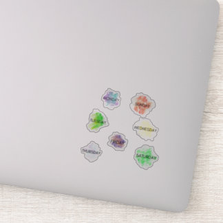 日の週のプランナーステッカー水色 シール