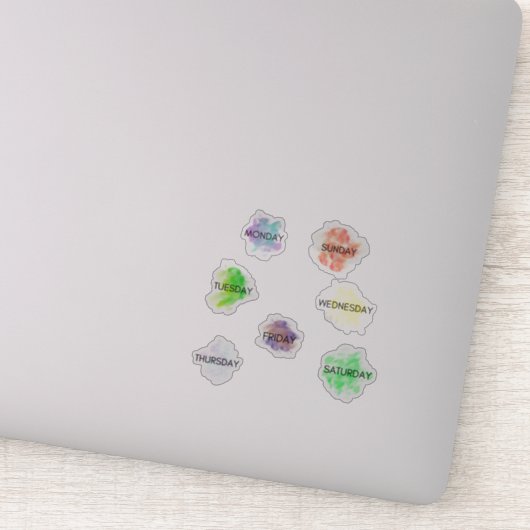 日の週のプランナーステッカー水色 シール (詳細)