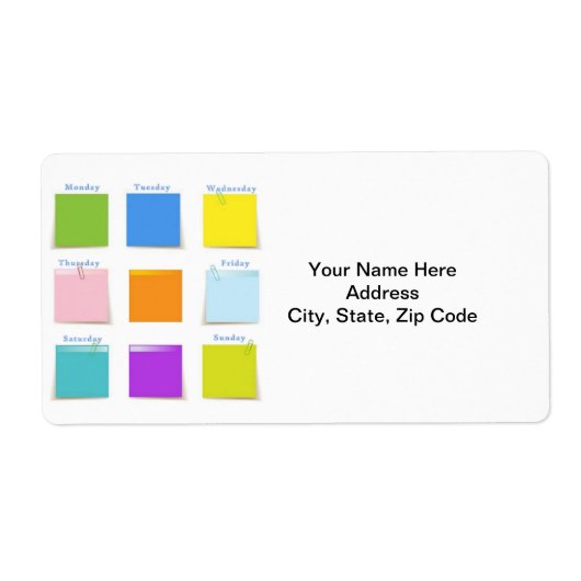 日の週ラベル ラベル (正面)