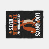 日の運転先生ナッツ学校レトロチーム1 フリースブランケット (正面(横))