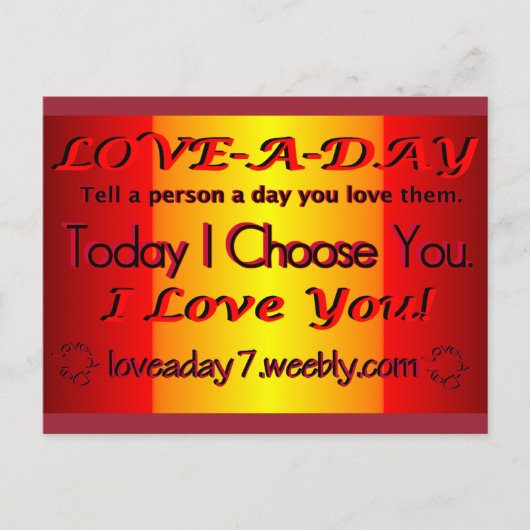 日の郵便はがきを愛して下さい ポストカード (正面)