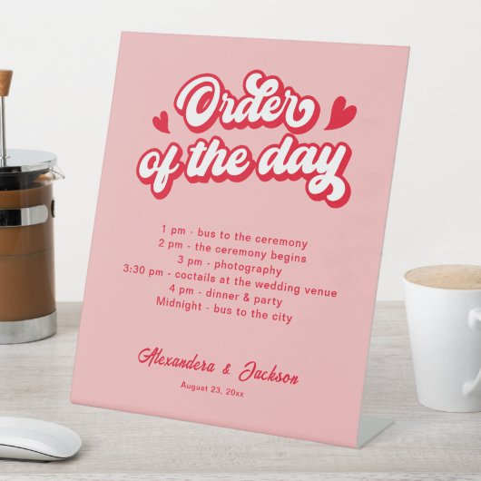 日の順序 台座サイン (インサイチュ)