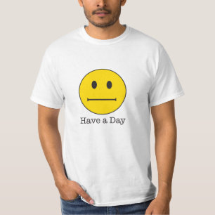 日の顔を持って下さい! ない幸せな顔、ちょうどmeh tシャツ