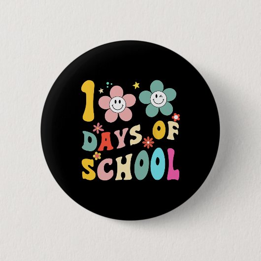 日のGroovy 100th日学校先生子 缶バッジ (正面)