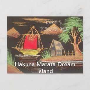 日のHakuna賛美されたMatataの郵便はがきを持って下さい ポストカード