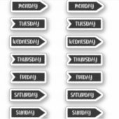 日のWeek Bullet JournalプランナーBlack シール (正面)