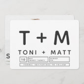 日はっきりしたモダン付を保存 セーブザデート (正面/裏面)