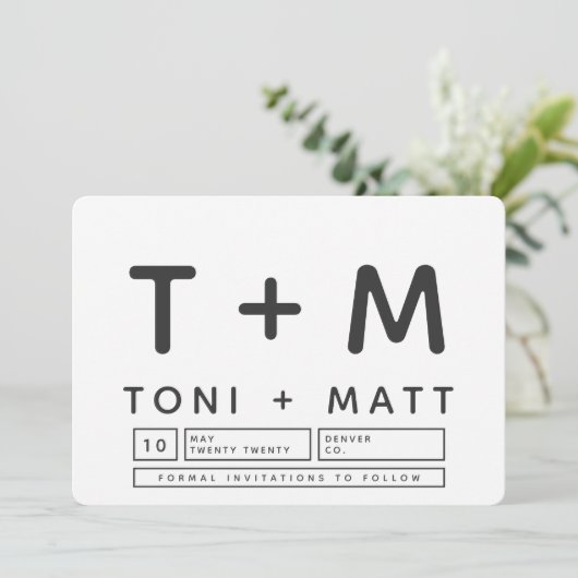 日はっきりしたモダン付を保存 セーブザデート (スタンド正面)