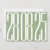 日はっきりした付Sageグリーンホワイトウルトラモダンーズ セーブザデート (正面)