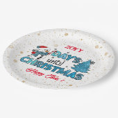 日はクリスマスまカスタマイズで ペーパープレート (アングル)