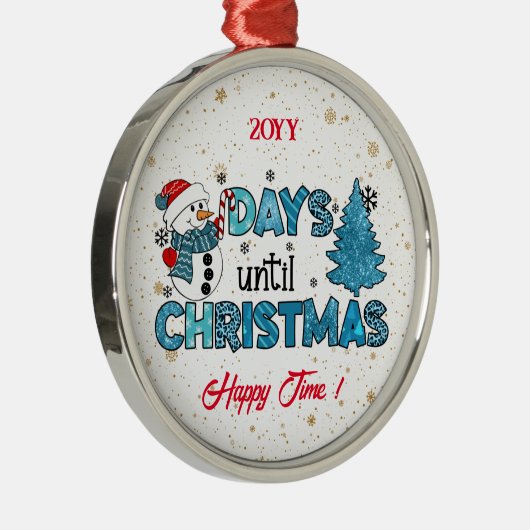 日はクリスマスまカスタマイズで メタルオーナメント (右)