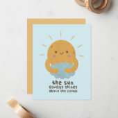 日は常に雲の上を照らす ノートカード (正面/裏面インサイチュ)