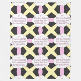 日は日に照り従う フリースブランケット