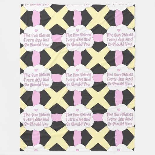 日は日に照り従う フリースブランケット (正面)