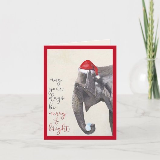 日は明るいメリークリスマスグリーティングカード カード (正面)