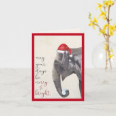 日は明るいメリークリスマスグリーティングカード カード (黄色い花)