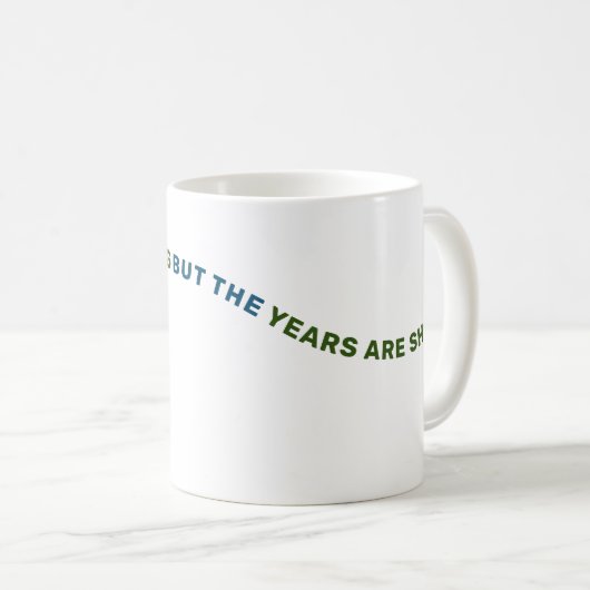 日は長いが年が短い コーヒーマグカップ (正面右)