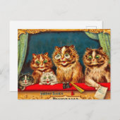 日はLouis Wain by Louis Wainとキャットランド ポストカード (正面/裏面)