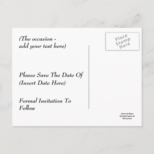 日ひまわり写真はがきを保存 案内ポストカード (裏面)