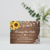 日ひまわり素朴ひまわり紐のライトレースの変更 ポストカード (スタンド正面)