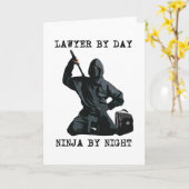 日までに弁護士、夜までに忍者 カード (黄色い花)