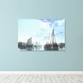 日までにDordrechtのマース キャンバスプリント (インサイチュ (ウッドフロア))