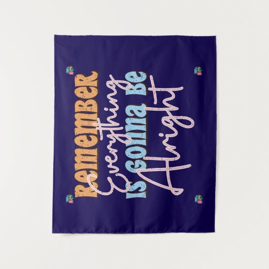 日やる気を起こさせる々のインスピレーションの引用文 タペストリー (正面)