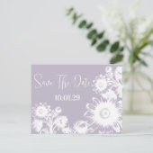 日を保存ほこりまみれのペリウィンクルヴィンテージワイルドフラワー 案内ポストカード (スタンド正面)