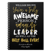 日を指揮して下さい、週を指揮して下さい、ギフト、ボスを指揮して下さい ノートブック (正面)