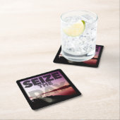 日を握って下さい スクエアペーパーコースター (インサイチュ)