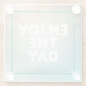 日を楽しんで下さい ガラスコースター (裏面)