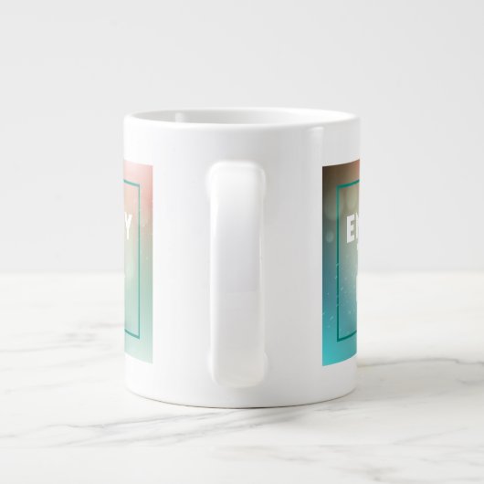 日を楽しんで下さい ジャンボコーヒーマグカップ (裏面)