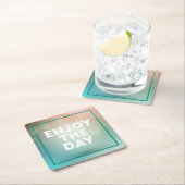 日を楽しんで下さい スクエアペーパーコースター (インサイチュ)