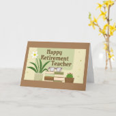 日を満たす何があなたを幸せな退職 カード (黄色い花)