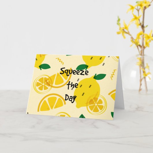 日を絞る カード (黄色い花)