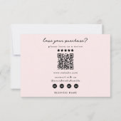 日を編集可能な小規模企業の割引コードにする サンキューカード (裏面)