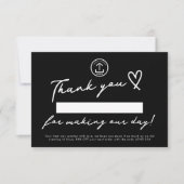 日を編集可能な小規模企業の割引コードにする サンキューカード (正面)