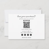 日を編集可能な小規模企業の割引コードにする サンキューカード (裏面)