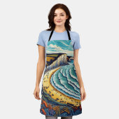 日アウト エプロン (着用した状態)